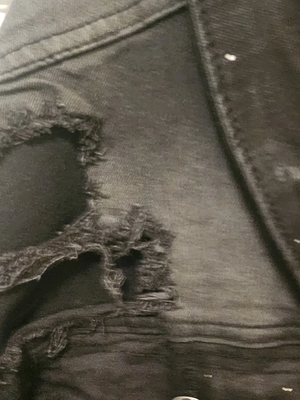 Men's Black Distressed Paint-Splatter Denim Jacket with Yellow Accents